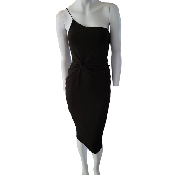 Nookie Lust One Shoulder Midi Dress Black Various - Picture 5 of 13